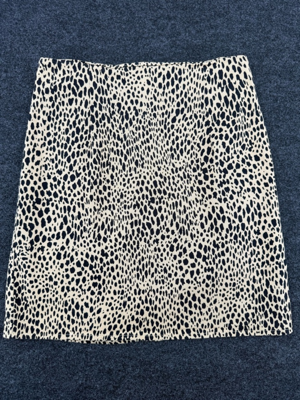 Brandy Melville Black and Cream Spotted Mini Skirt